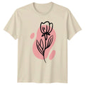 Minimalist Abstract Flower Line Art T-Shirt Minimalist Flower Floral Birthday Unisex T-shirt, Sweatshirt, Hoodie, Long Sleeve Tee - T-Shirt, Sweatshirt, Hoodie