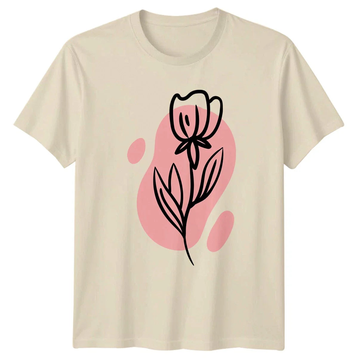 Minimalist Abstract Flower Line Art T-Shirt Minimalist Flower Floral Birthday Unisex T-shirt, Sweatshirt, Hoodie, Long Sleeve Tee - T-Shirt, Sweatshirt, Hoodie