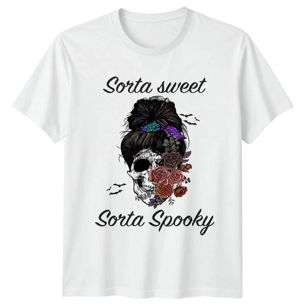 Sorta Sweet Sorta Spooky Womens T-Shirt Gothic Floral For Her Unisex T-shirt, Sweatshirt, Hoodie, Long Sleeve Tee - T-Shirt, Sweatshirt, Hoodie