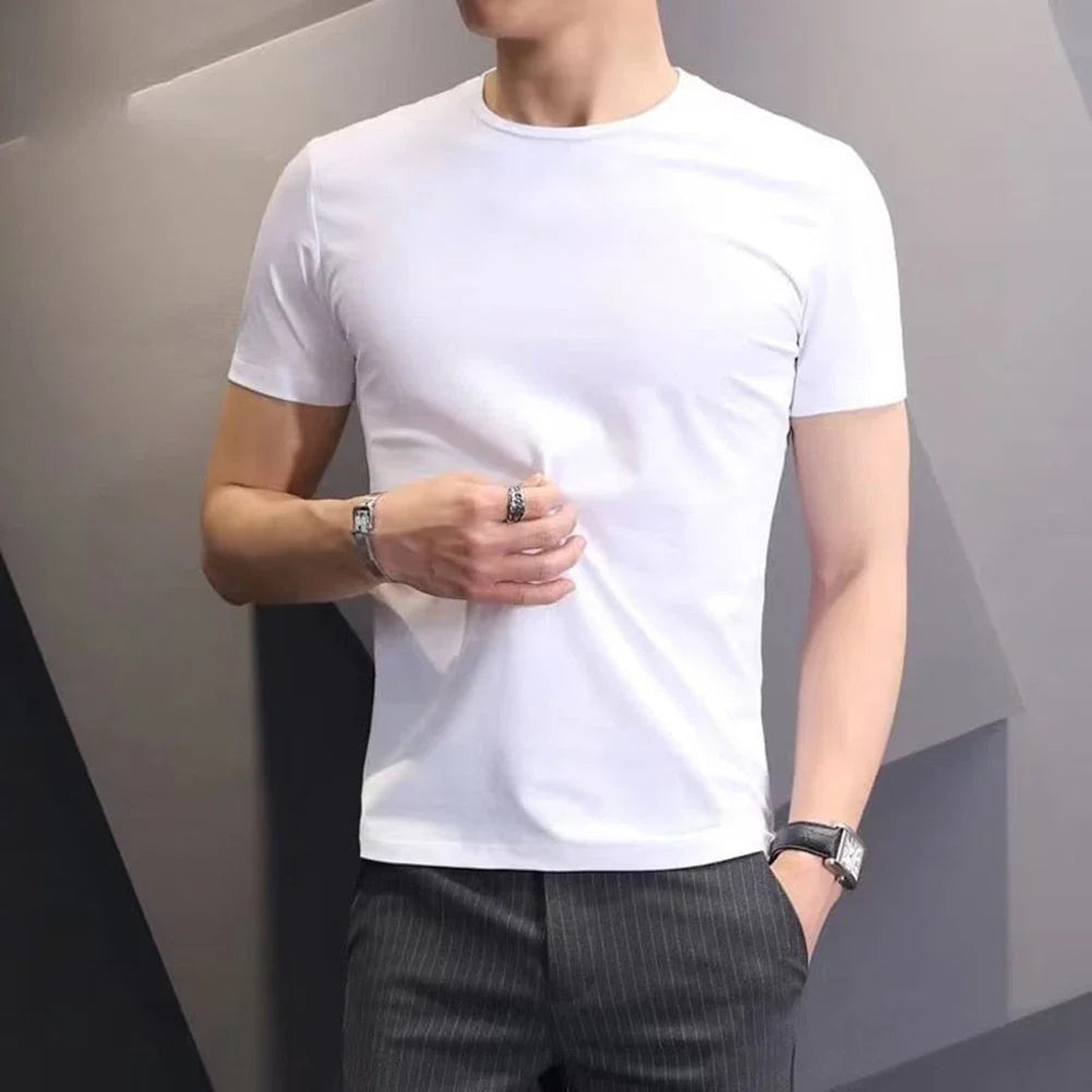 Trendy Men's Pullover Tee with Short Sleeves and Solid Colors for Everyday Wear Unisex T-shirt, Sweatshirt, Hoodie, Long Sleeve Tee - T-Shirt, Sweatshirt, Hoodie