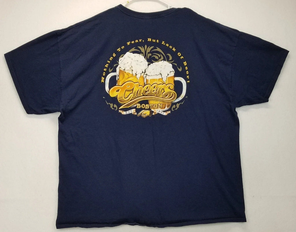 Gildan Cheers Shirt Mens 3XL Blue Short Sleeve Nothing to Fear But Lack of Beer Unisex T-shirt, Sweatshirt, Hoodie, Long Sleeve Tee - T-Shirt, Sweatshirt, Hoodie
