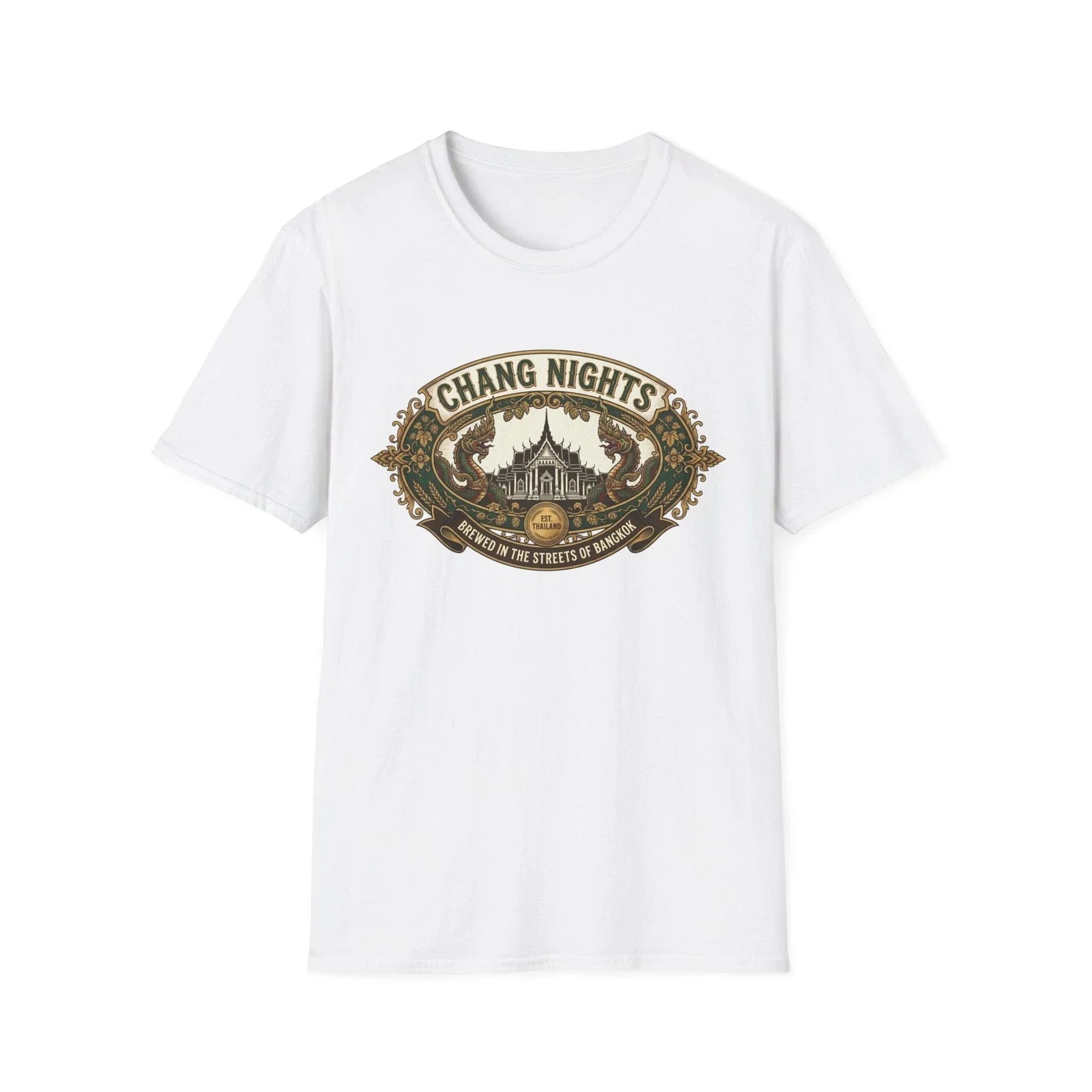 Chang Beer T-Shirt Bangkok Nightlife Thai Streetwear Graphic Tee Thailand Gift Unisex T-shirt, Sweatshirt, Hoodie, Long Sleeve Tee - T-Shirt, Sweatshirt, Hoodie