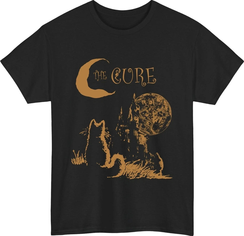 The Cure Gothic Cat Moon T-Shirt Unisex T-shirt, Sweatshirt, Hoodie, Long Sleeve Tee - T-Shirt, Sweatshirt, Hoodie