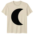 Minimalist Black Crescent Moon Silhouette T-Shirt Lunar Unisex T-shirt, Sweatshirt, Hoodie, Long Sleeve Tee - T-Shirt, Sweatshirt, Hoodie