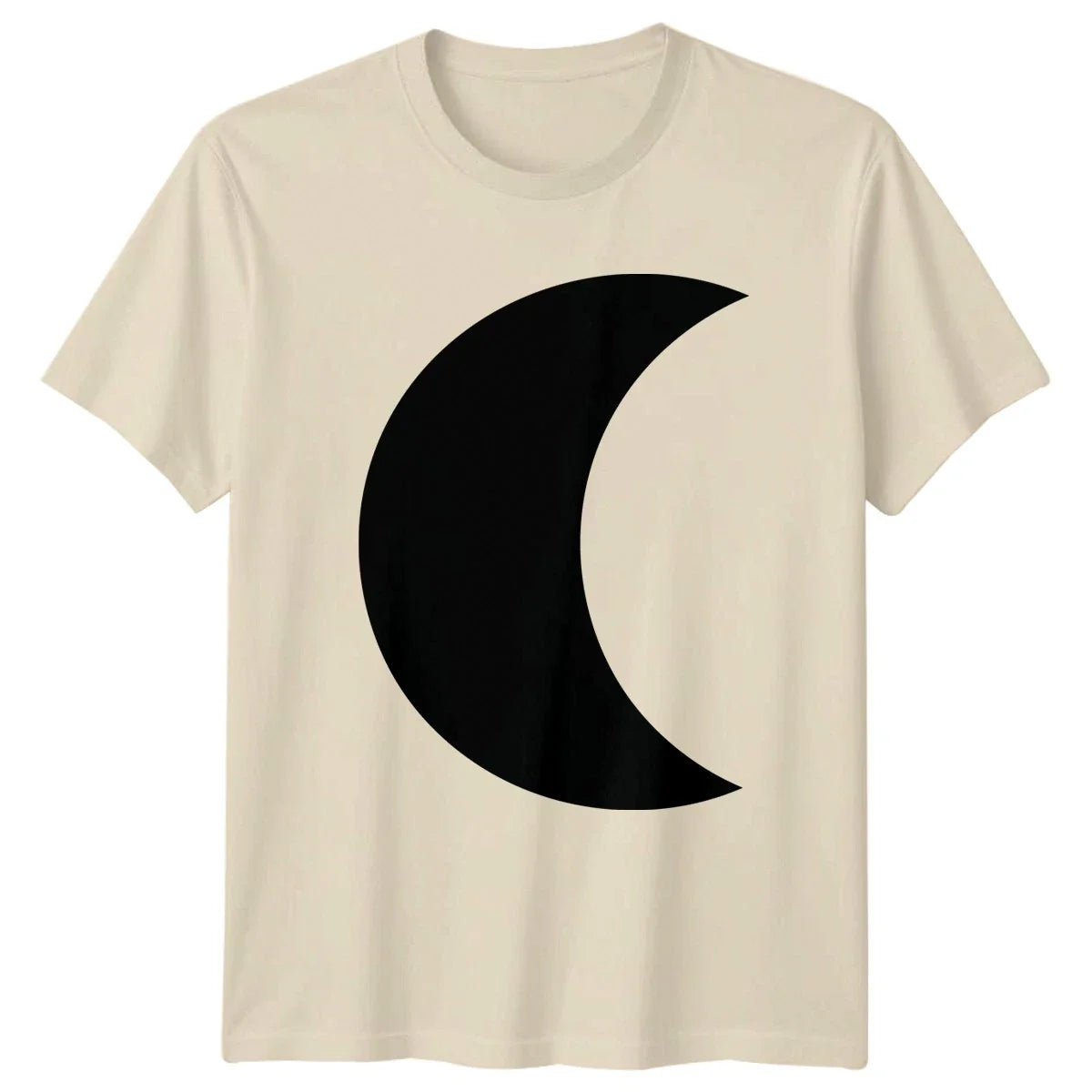 Minimalist Black Crescent Moon Silhouette T-Shirt Lunar Unisex T-shirt, Sweatshirt, Hoodie, Long Sleeve Tee - T-Shirt, Sweatshirt, Hoodie