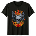 Demon Skull Wings Flames T-Shirt Biker Gothic Gift For Him And Her Unisex T-shirt, Sweatshirt, Hoodie, Long Sleeve Tee - T-Shirt, Sweatshirt, Hoodie