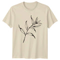 Minimalist Botanical Black Ink Line T-Shirt Botanical Illustration Plant Lover Unisex T-shirt, Sweatshirt, Hoodie, Long Sleeve Tee - T-Shirt, Sweatshirt, Hoodie
