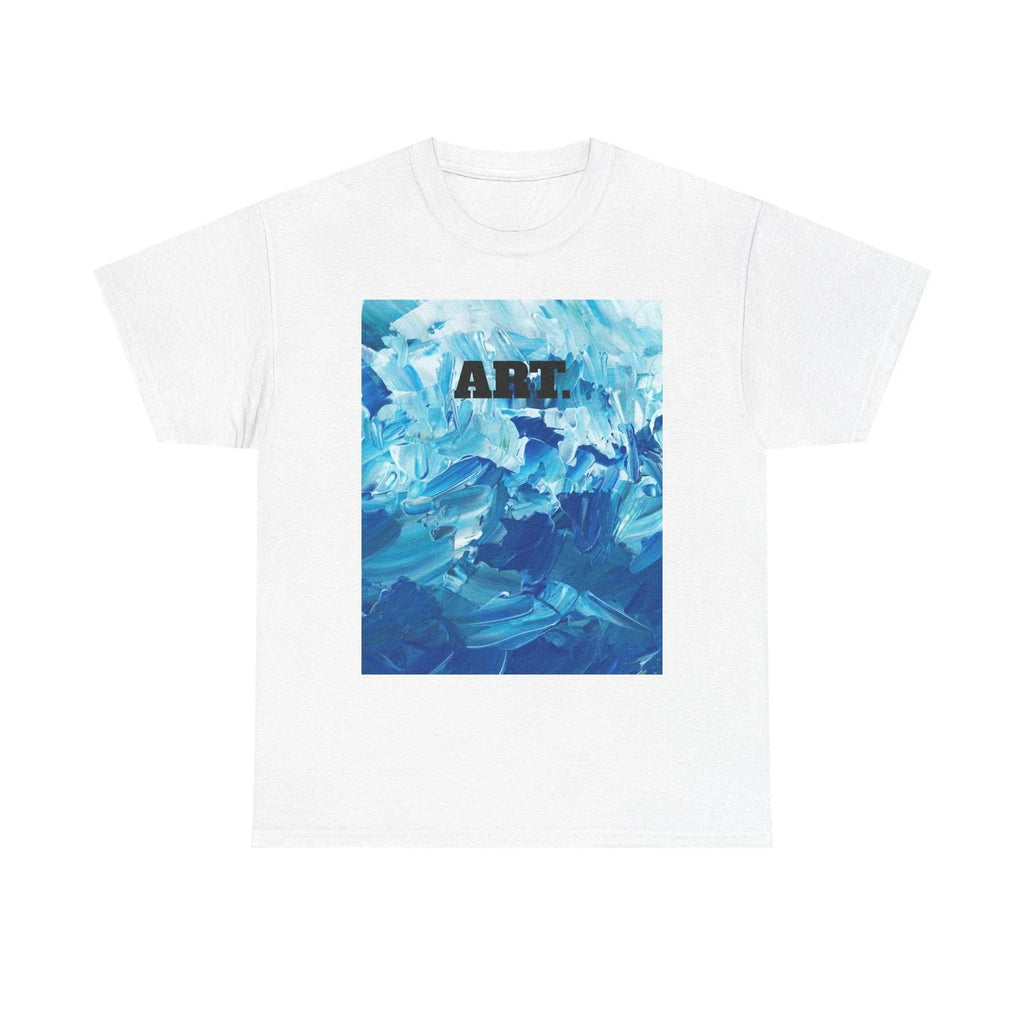Blue Abstract Brushstroke ART Tee | Painterly Ocean Texture Unisex T-shirt, Sweatshirt, Hoodie, Long Sleeve Tee - T-Shirt, Sweatshirt, Hoodie