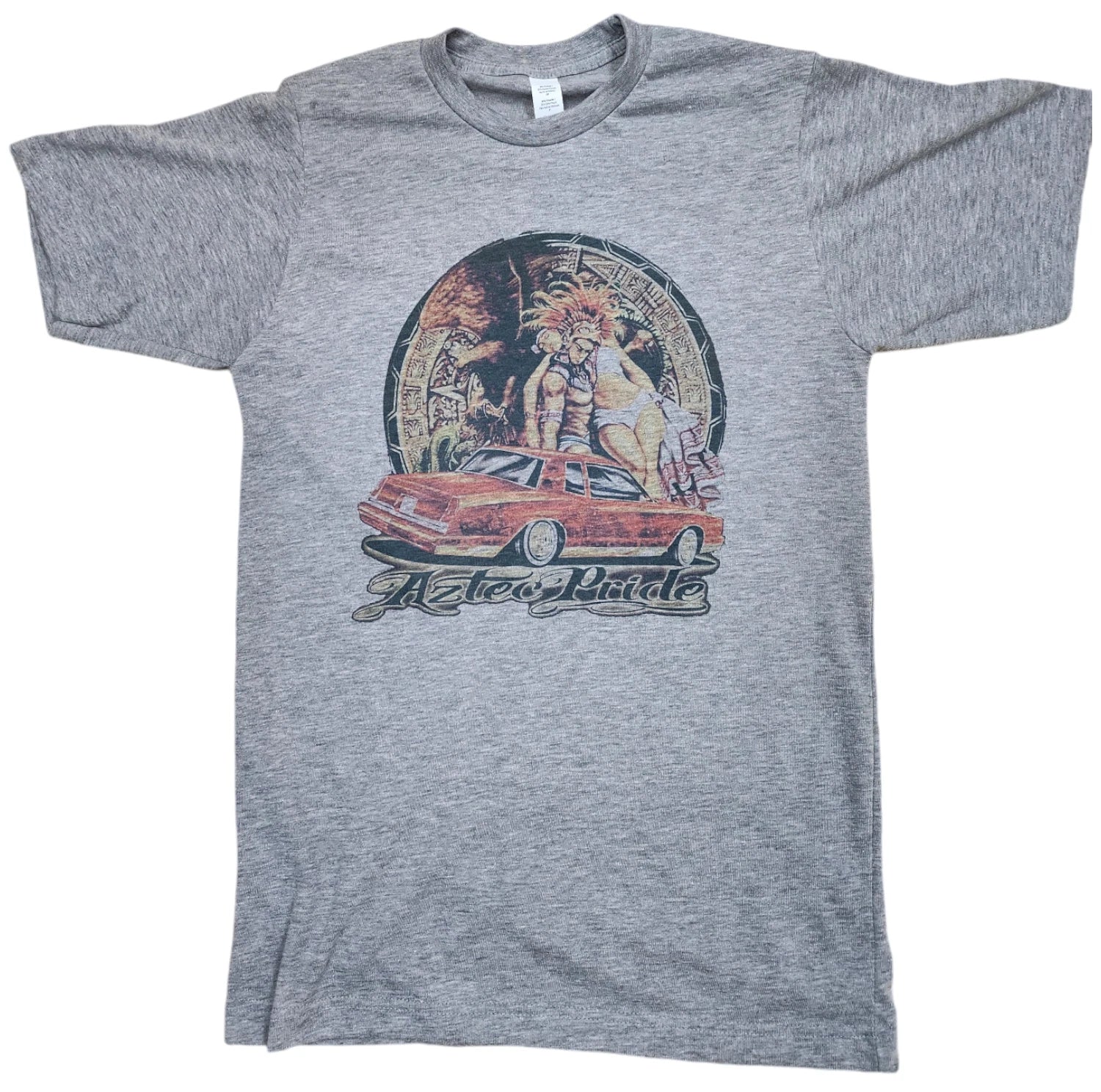 Aztec Pride men's T-shirt color gray Chicano Mexican California Style Chevy Unisex T-shirt, Sweatshirt, Hoodie, Long Sleeve Tee - T-Shirt, Sweatshirt, Hoodie