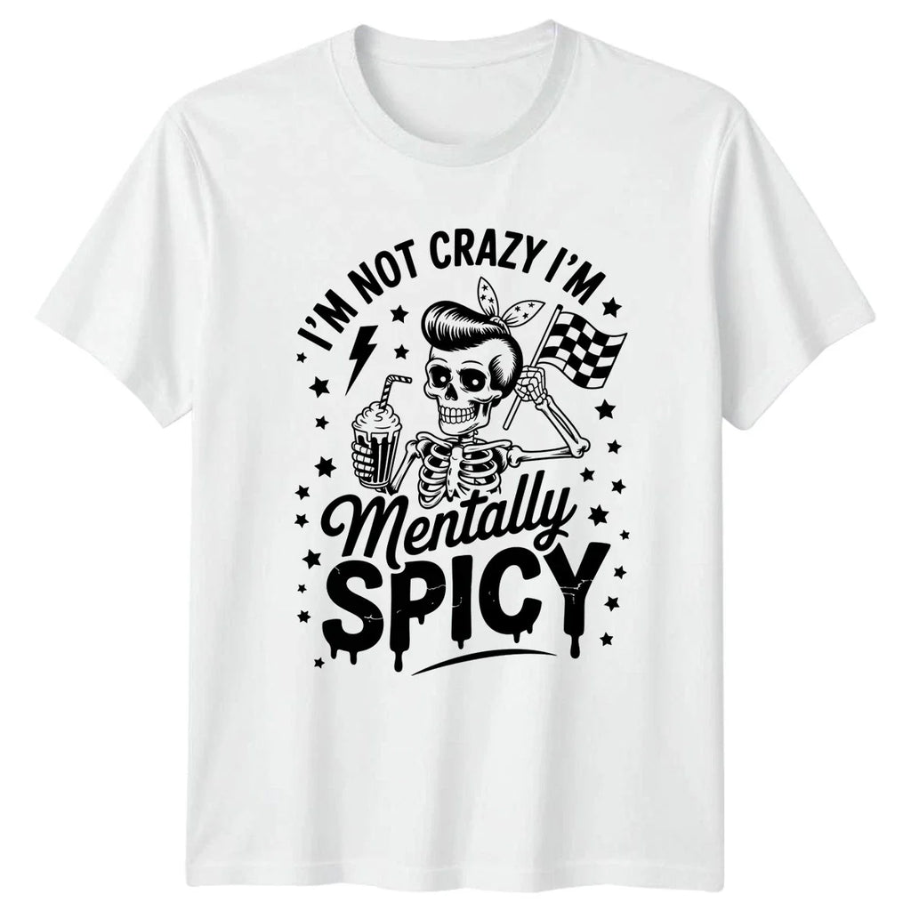 Im Not Crazy Im Mentally Womens T-Shirt Rockabilly Humor Birthday Gift For Her Unisex T-shirt, Sweatshirt, Hoodie, Long Sleeve Tee - T-Shirt, Sweatshirt, Hoodie