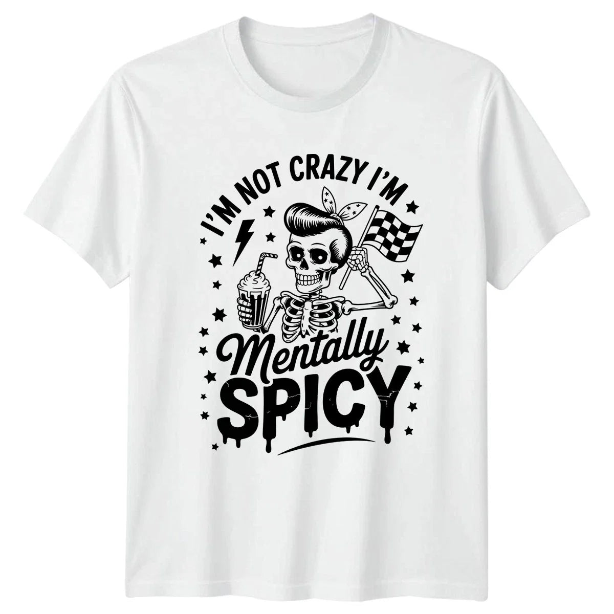 Im Not Crazy Im Mentally Womens T-Shirt Rockabilly Humor Birthday Gift For Her Unisex T-shirt, Sweatshirt, Hoodie, Long Sleeve Tee - T-Shirt, Sweatshirt, Hoodie
