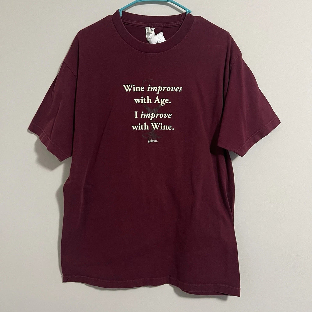 Size L - Wine Improves With Age T-Shirt Unisex T-shirt, Sweatshirt, Hoodie, Long Sleeve Tee - T-Shirt, Sweatshirt, Hoodie