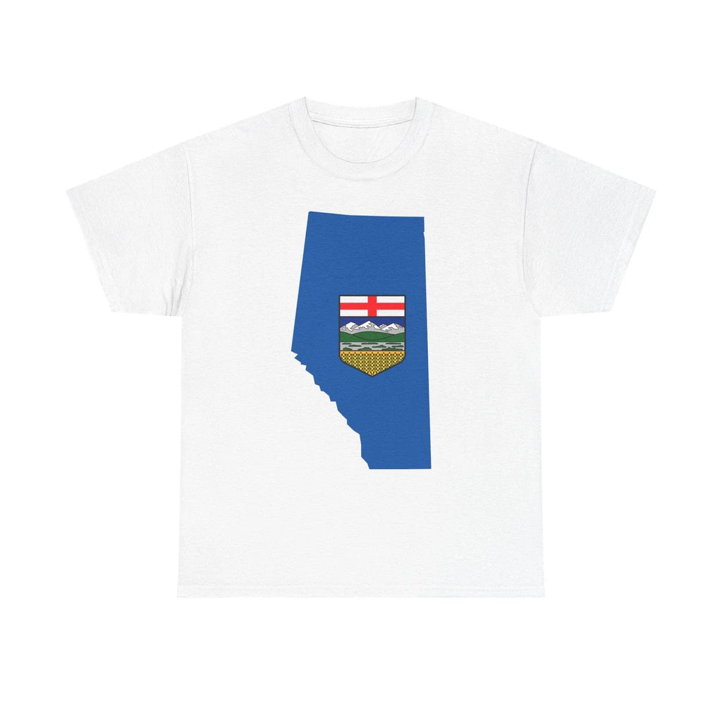 Flag-map of Alberta (Canada) T-Shirt Unisex T-shirt, Sweatshirt, Hoodie, Long Sleeve Tee - T-Shirt, Sweatshirt, Hoodie
