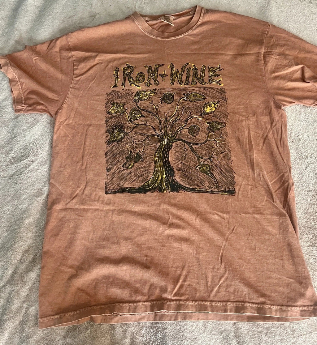 Iron + Wine T Shirt XL Unisex T-shirt, Sweatshirt, Hoodie, Long Sleeve Tee - T-Shirt, Sweatshirt, Hoodie