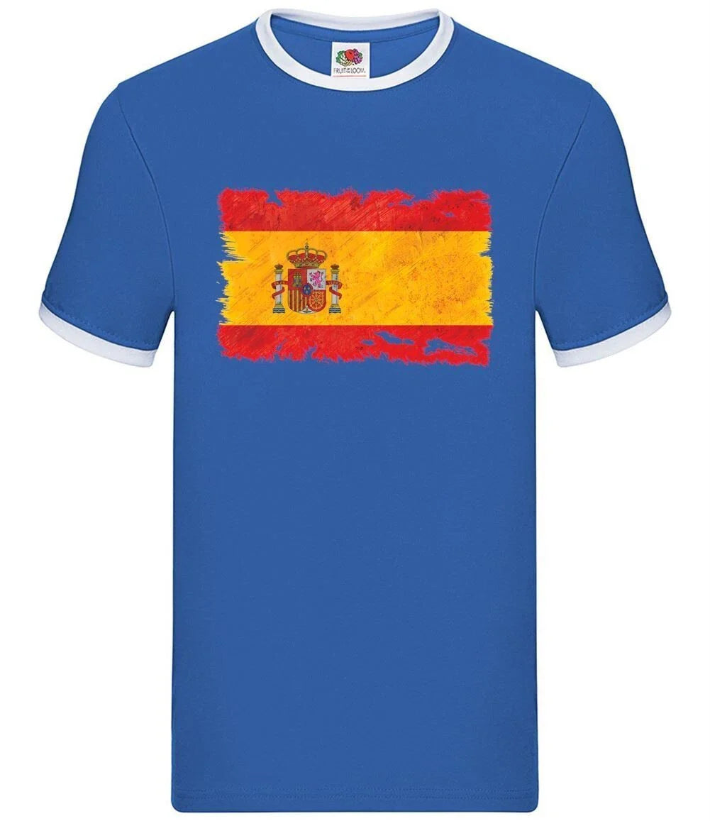 Spain Grunge Flag Style - Men Ringtone - Madrid Barcelona Country Travel Unisex T-shirt, Sweatshirt, Hoodie, Long Sleeve Tee - T-Shirt, Sweatshirt, Hoodie
