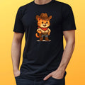 Mens Cowboy Cat Print Cotton T-Shirt Size XS to 5XL Unisex T-shirt, Sweatshirt, Hoodie, Long Sleeve Tee - T-Shirt, Sweatshirt, Hoodie
