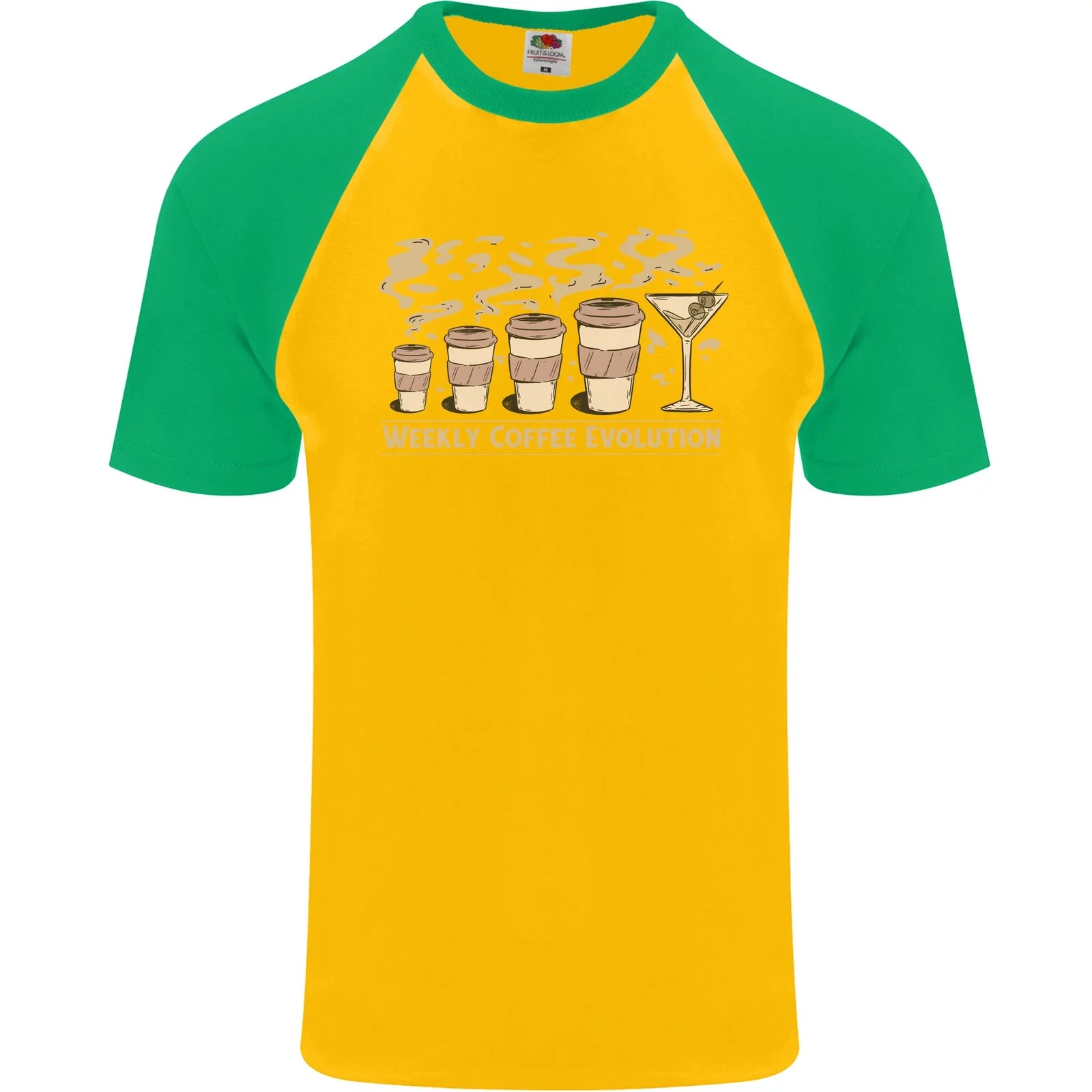 Weekly Coffee To Alcohol Evolution Wine Mens S/S Baseball T-Shirt Unisex T-shirt, Sweatshirt, Hoodie, Long Sleeve Tee - T-Shirt, Sweatshirt, Hoodie