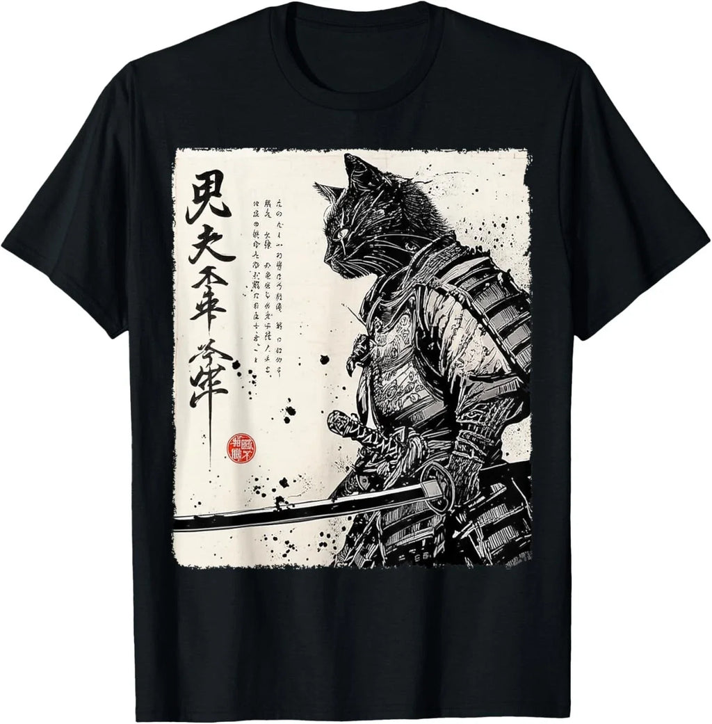 Samurai Cat Japanese Art Anime Gifts Men Women Kid Graphic  unisex T-Shirt Unisex T-shirt, Sweatshirt, Hoodie, Long Sleeve Tee - T-Shirt, Sweatshirt, Hoodie