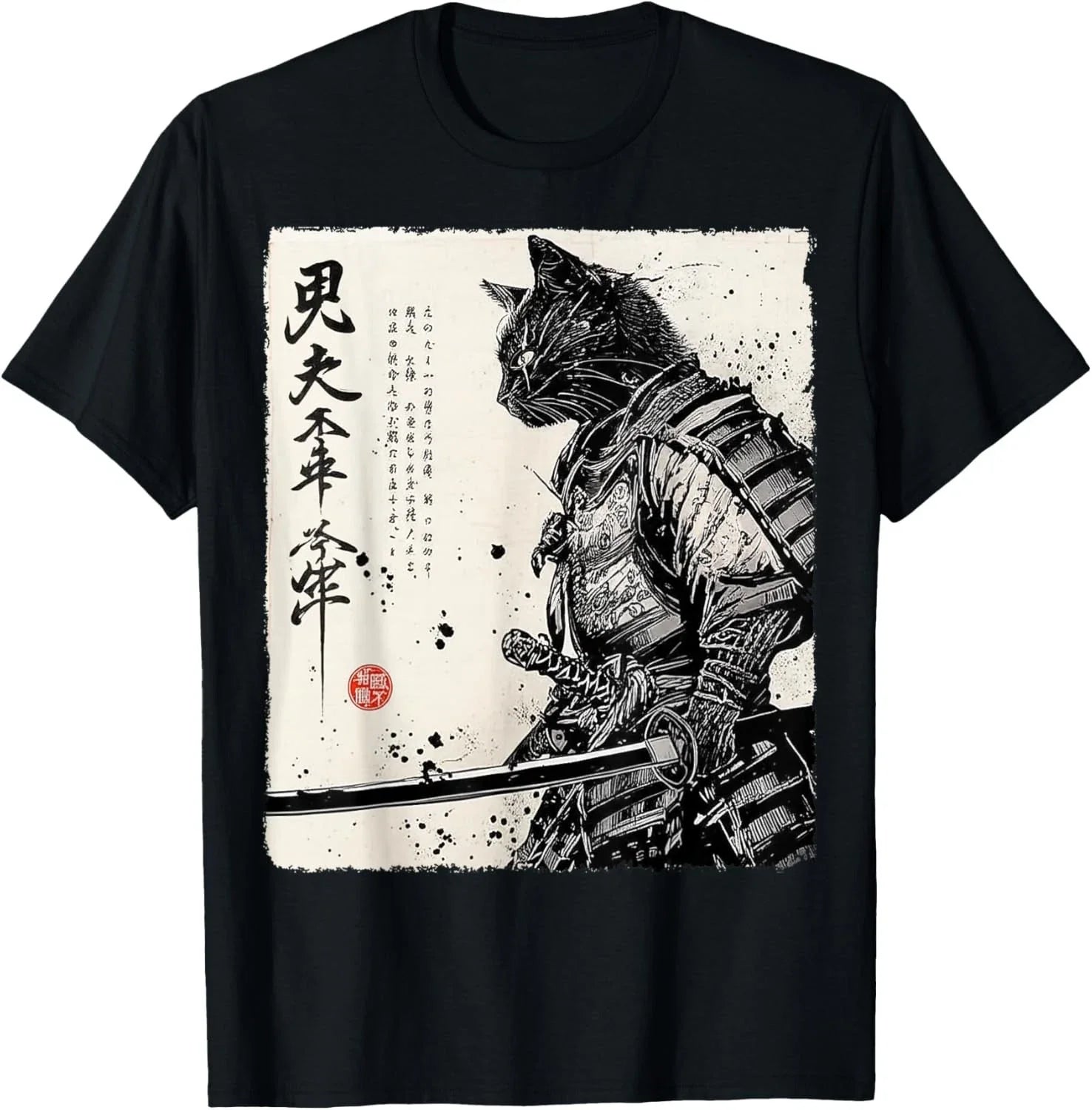 Samurai Cat Japanese Art Anime Gifts Men Women Kid Graphic  unisex T-Shirt Unisex T-shirt, Sweatshirt, Hoodie, Long Sleeve Tee - T-Shirt, Sweatshirt, Hoodie