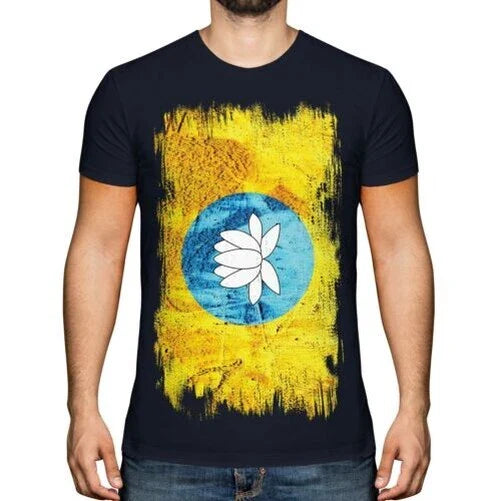 Kalmykia Grunge Flag T-Shirt T-Shirt Top Football Gift Jersey Clothes Unisex T-shirt, Sweatshirt, Hoodie, Long Sleeve Tee - T-Shirt, Sweatshirt, Hoodie