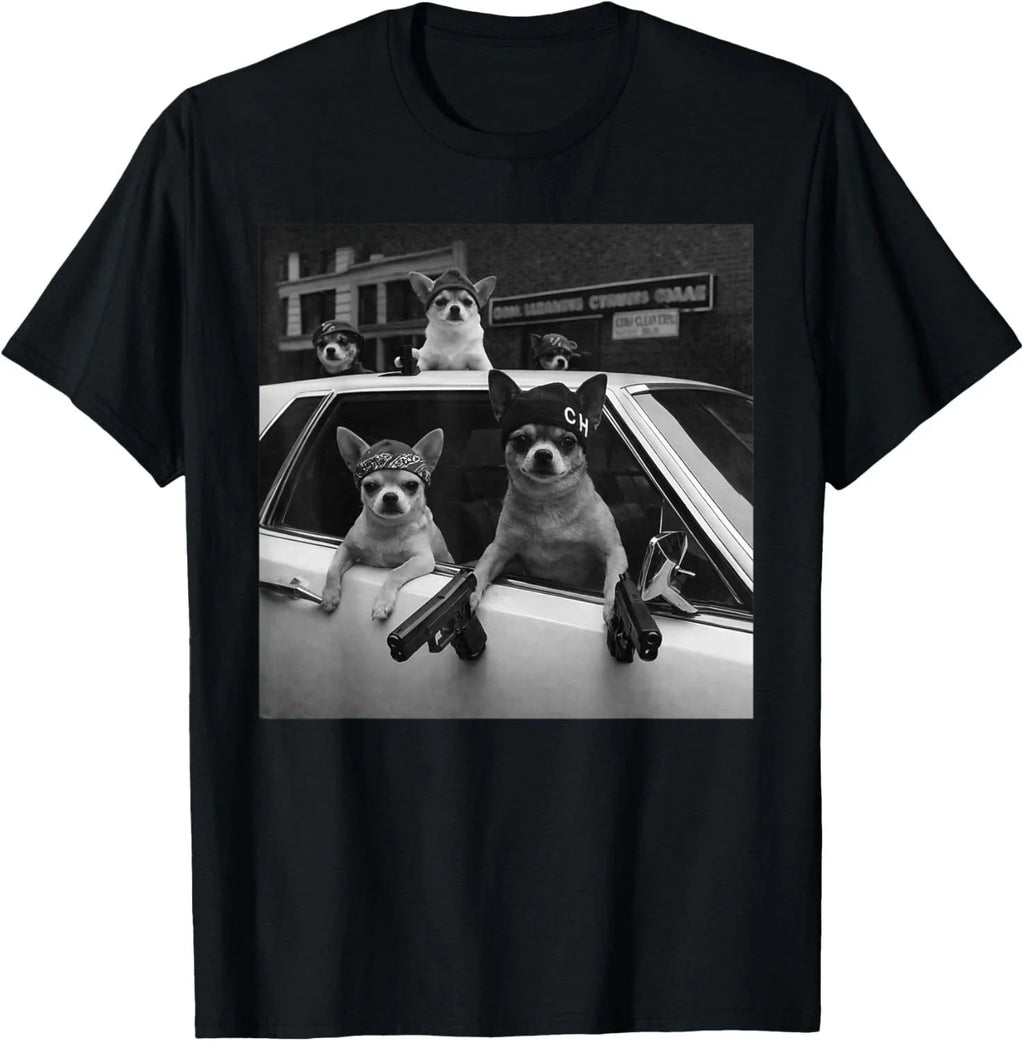 Funny Chihuahua Meme Chihuahua Gangster Dog Street Design Gift Unisex T-Shirt Unisex T-shirt, Sweatshirt, Hoodie, Long Sleeve Tee - T-Shirt, Sweatshirt, Hoodie