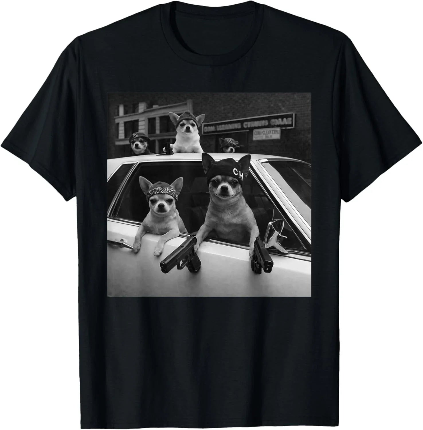 Funny Chihuahua Meme Chihuahua Gangster Dog Street Design Gift Unisex T-Shirt Unisex T-shirt, Sweatshirt, Hoodie, Long Sleeve Tee - T-Shirt, Sweatshirt, Hoodie