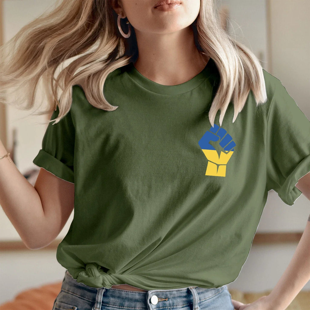 I STAND WITH UKRAINE T-SHIRT Support Ukrainian PUCK PUTIN  Tshirt CHEST_39UK Unisex T-shirt, Sweatshirt, Hoodie, Long Sleeve Tee - T-Shirt, Sweatshirt, Hoodie