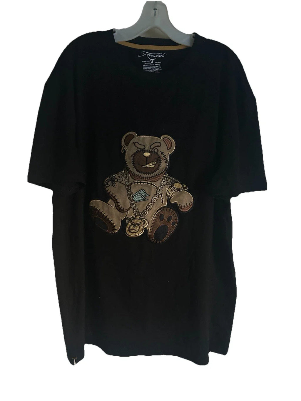 ScreenShot T-Shirt Mens Size 3XL 3D Bear Gold Chain Hip Hop Streetwear S/S Unisex T-shirt, Sweatshirt, Hoodie, Long Sleeve Tee - T-Shirt, Sweatshirt, Hoodie