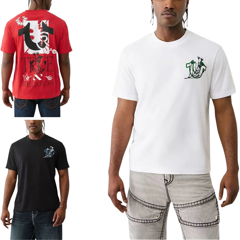 True Religion 109301 Mens T Shirts Short Sleeve Pullover Casual Sport Soft Top Unisex T-shirt, Sweatshirt, Hoodie, Long Sleeve Tee - T-Shirt, Sweatshirt, Hoodie