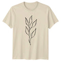 Hand Drawn Botanical Leaf Branch T-Shirt Minimalist Art Nature Gift Unisex T-shirt, Sweatshirt, Hoodie, Long Sleeve Tee - T-Shirt, Sweatshirt, Hoodie