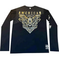 New Men's American Fighter Long Sleeve Athletic MMA Black/Gray T-Shirt XS-4XL Unisex T-shirt, Sweatshirt, Hoodie, Long Sleeve Tee - T-Shirt, Sweatshirt, Hoodie
