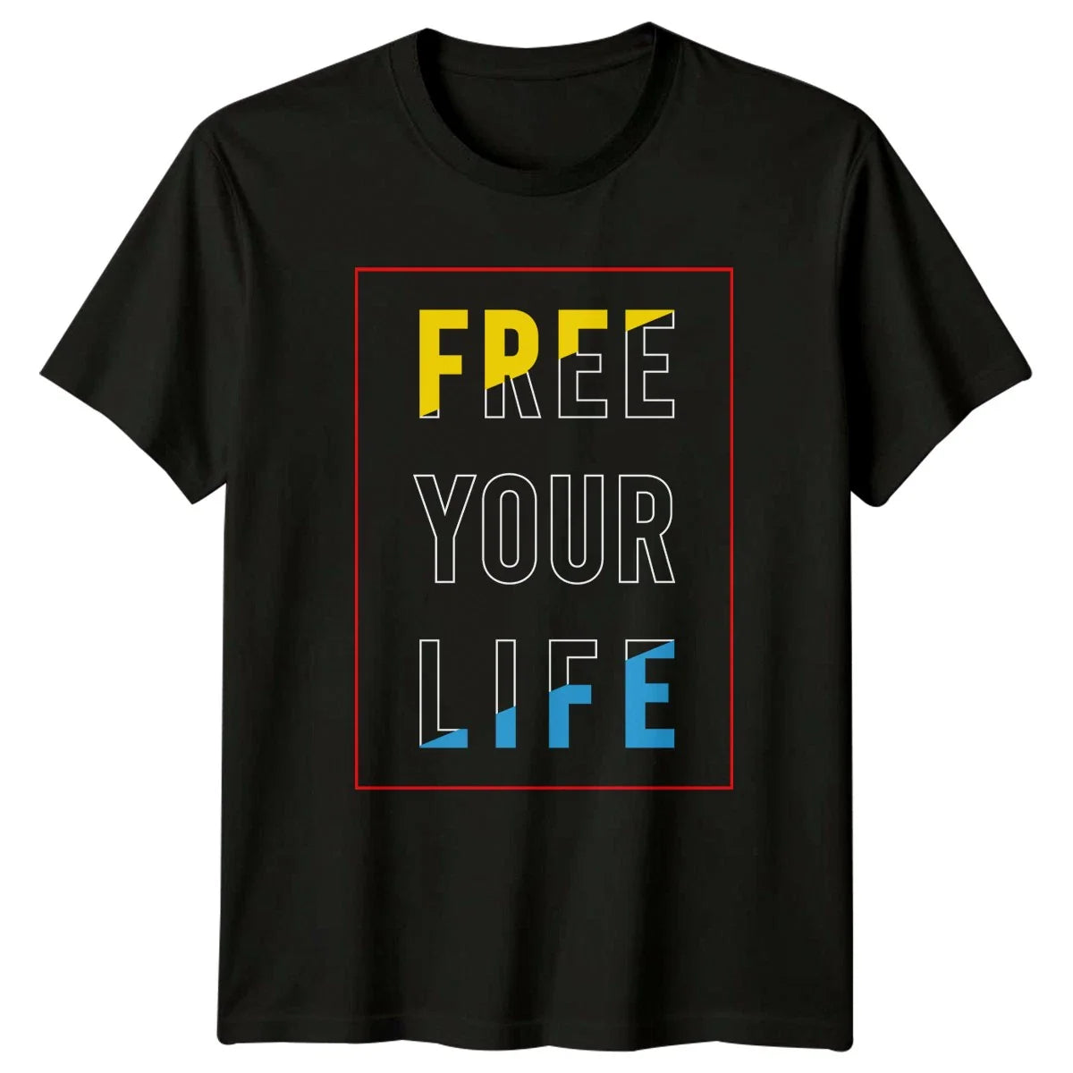 Free Your Life T-Shirt Minimalist Inspirational Typography 2026 Gift Unisex T-shirt, Sweatshirt, Hoodie, Long Sleeve Tee - T-Shirt, Sweatshirt, Hoodie