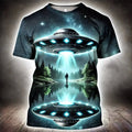 Men UFO Alien 3D Print T Shirt Funny Graphic Summer Casual Short Sleeve Unisex T-shirt, Sweatshirt, Hoodie, Long Sleeve Tee - T-Shirt, Sweatshirt, Hoodie