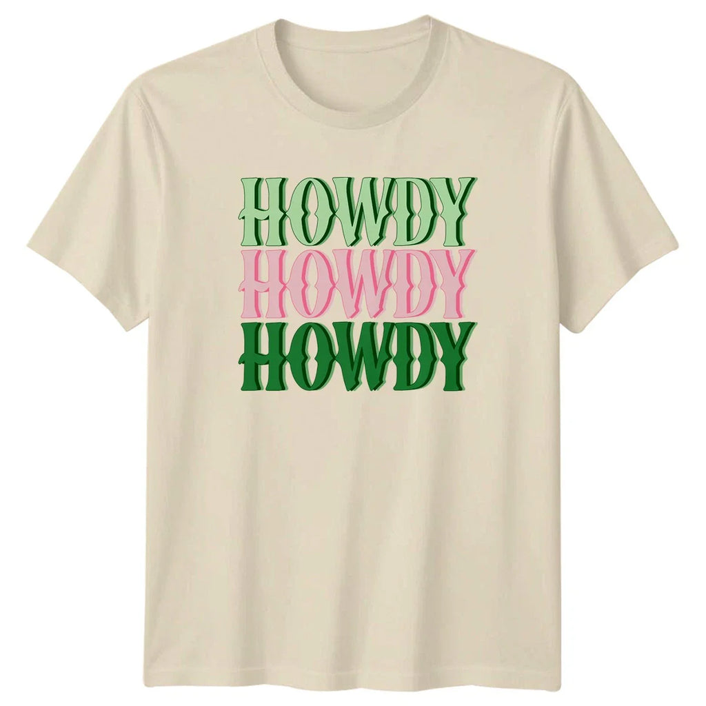 Howdy Howdy Howdy Womens T-Shirt Cowgirl Aesthetic Rodeo Unisex T-shirt, Sweatshirt, Hoodie, Long Sleeve Tee - T-Shirt, Sweatshirt, Hoodie