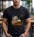 Golden Retriever Beer T-Shirt Cute Dog Tee Backward Cap Men Women Shirt Unisex T-shirt, Sweatshirt, Hoodie, Long Sleeve Tee - T-Shirt, Sweatshirt, Hoodie