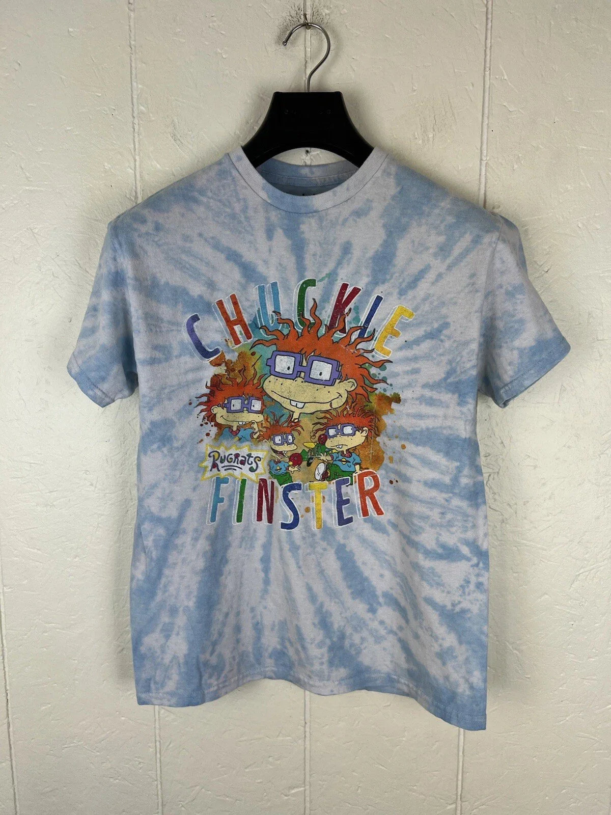 Rugrats Shirt Mens Small Blue Tie Dye Graphic Crew Neck Stretch Chuckie Finster Unisex T-shirt, Sweatshirt, Hoodie, Long Sleeve Tee - T-Shirt, Sweatshirt, Hoodie