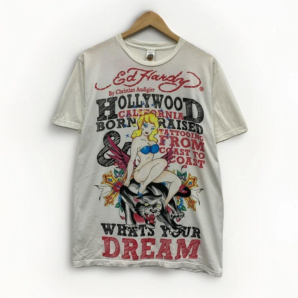 Don Ed Hardy AOP Graphic Design Tshirt Y2K Medium Street Wear Christian Audigier Unisex T-shirt, Sweatshirt, Hoodie, Long Sleeve Tee - T-Shirt, Sweatshirt, Hoodie