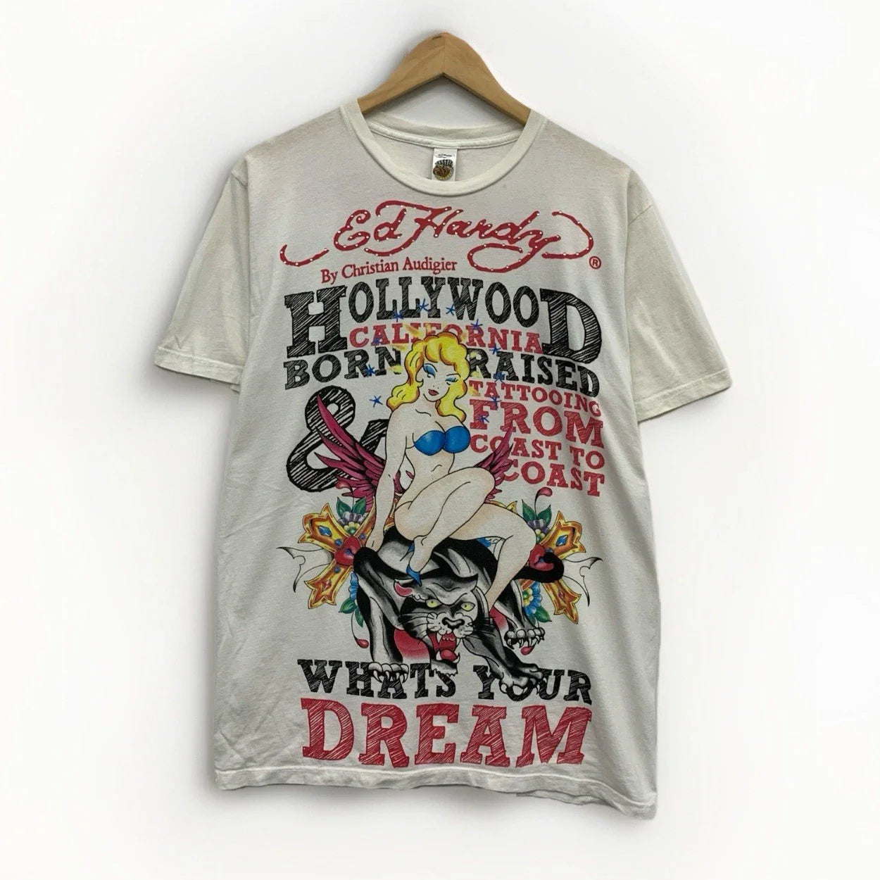 Don Ed Hardy AOP Graphic Design Tshirt Y2K Medium Street Wear Christian Audigier Unisex T-shirt, Sweatshirt, Hoodie, Long Sleeve Tee - T-Shirt, Sweatshirt, Hoodie