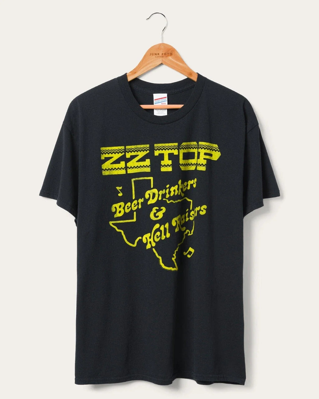 Junk Food Clothing Mens ZZ Top Beer Drinkers & Hell Raisers Shirt New Small Unisex T-shirt, Sweatshirt, Hoodie, Long Sleeve Tee - T-Shirt, Sweatshirt, Hoodie