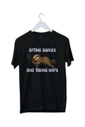 Eating Snacks And Taking Naps Funny Sloth Cute Lazy Hungry T-Shirt Mens All Size Unisex T-shirt, Sweatshirt, Hoodie, Long Sleeve Tee - T-Shirt, Sweatshirt, Hoodie