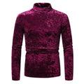 Long Sleeve Velvet Turtleneck Top for Men Perfect Addition to Casual Attire Unisex T-shirt, Sweatshirt, Hoodie, Long Sleeve Tee - T-Shirt, Sweatshirt, Hoodie