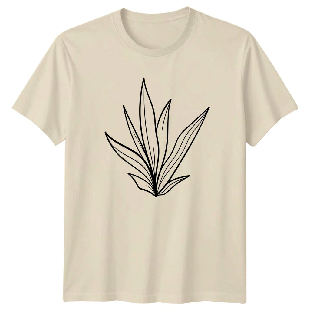 Minimalist Plant Leaf Design T-Shirt Botanical Nature Birthday Gift Unisex T-shirt, Sweatshirt, Hoodie, Long Sleeve Tee - T-Shirt, Sweatshirt, Hoodie