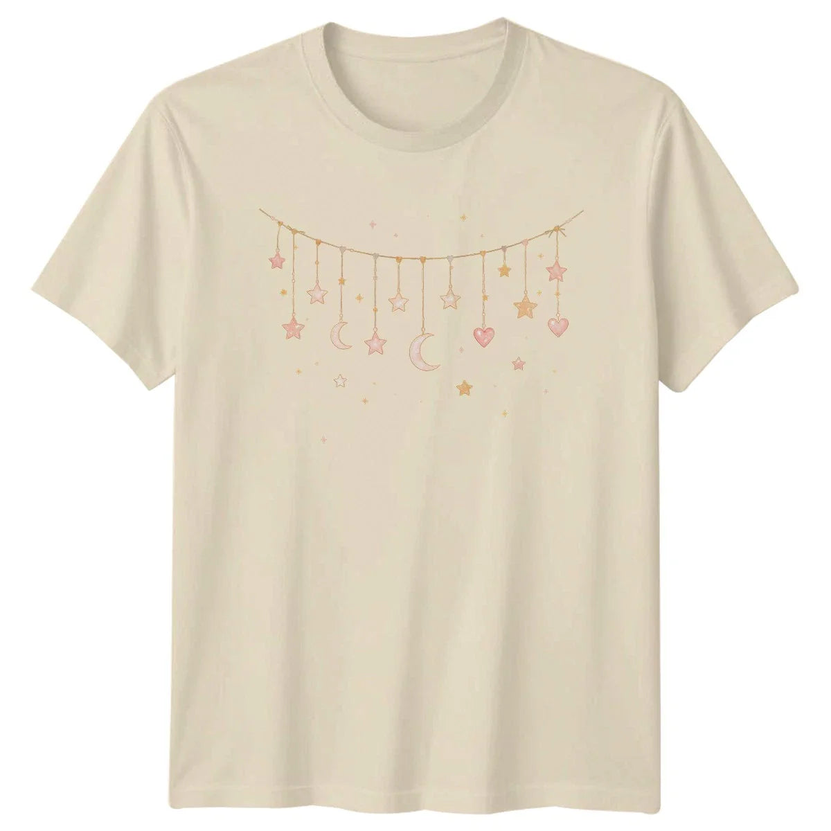 Moon Stars Hearts Kawaii T-Shirt Celestial Decor Gift For Him And Her Unisex T-shirt, Sweatshirt, Hoodie, Long Sleeve Tee - T-Shirt, Sweatshirt, Hoodie