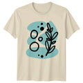 Minimalist Botanical Leaf And Dots T-Shirt Abstract Art Nature Birthday Gift Unisex T-shirt, Sweatshirt, Hoodie, Long Sleeve Tee - T-Shirt, Sweatshirt, Hoodie