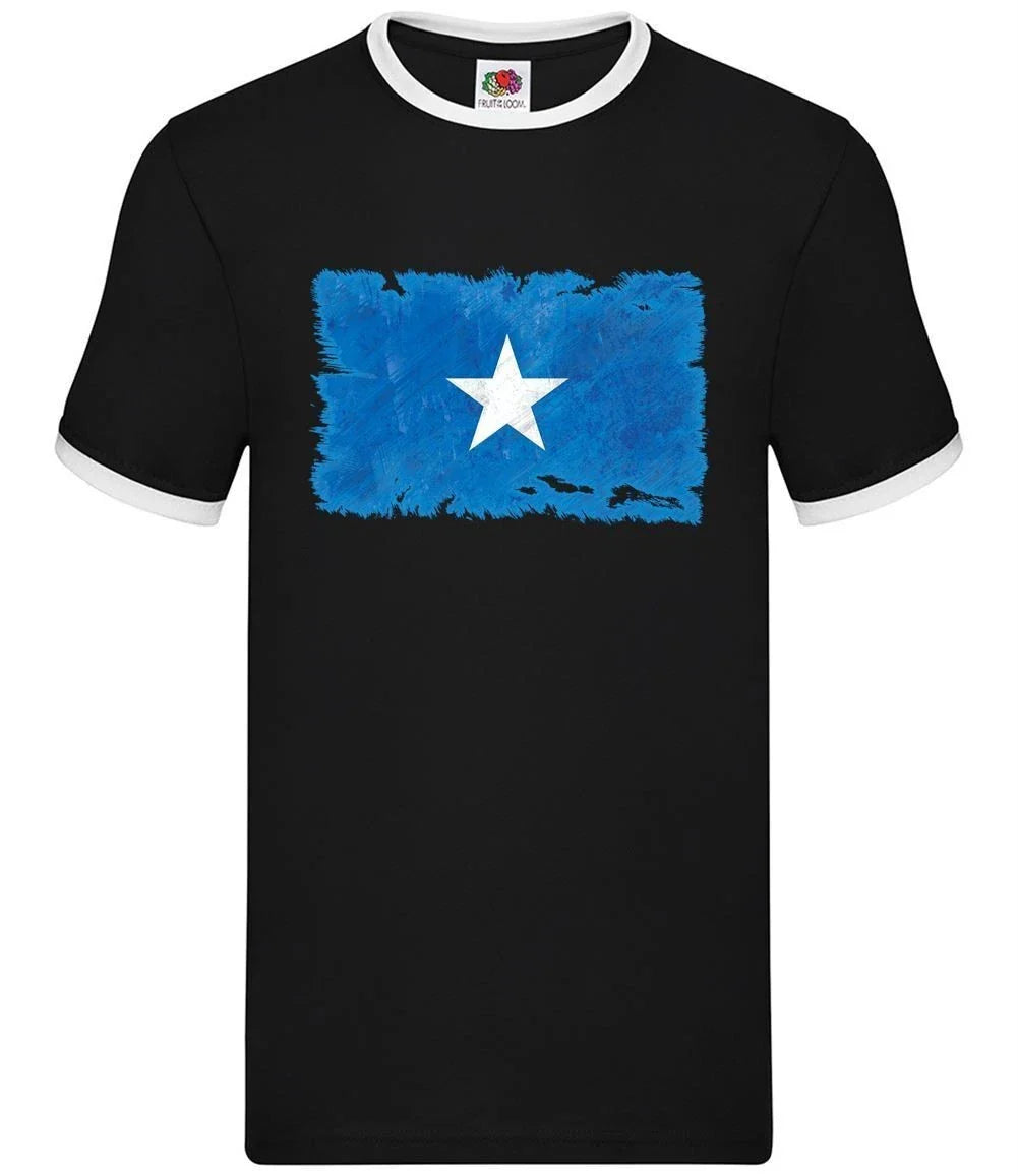 Somalia Grunge Style Flag - Mens Ringer - Somalian Country Travel Flags Unisex T-shirt, Sweatshirt, Hoodie, Long Sleeve Tee - T-Shirt, Sweatshirt, Hoodie