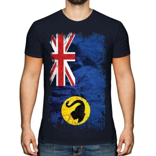 Western Australia Grunge Flag Mens Australian T-Shirt Shirt Jersey Gift Unisex T-shirt, Sweatshirt, Hoodie, Long Sleeve Tee - T-Shirt, Sweatshirt, Hoodie