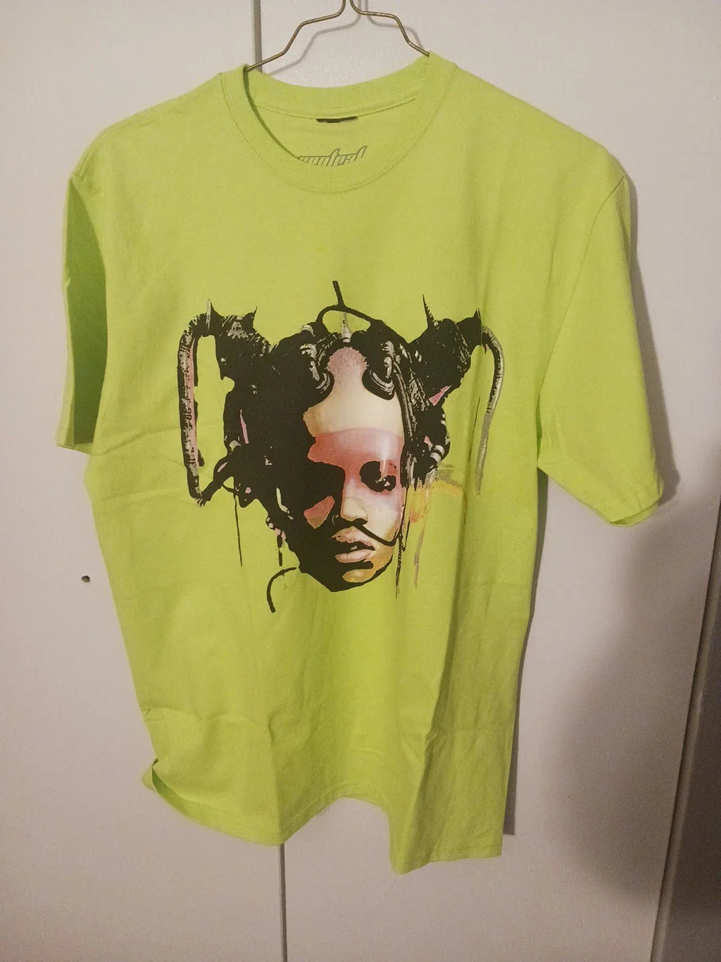 Ventral Neon Yellow Graphic T-Shirt Large Cyberpunk Futuristic Streetwear Unisex T-shirt, Sweatshirt, Hoodie, Long Sleeve Tee - T-Shirt, Sweatshirt, Hoodie