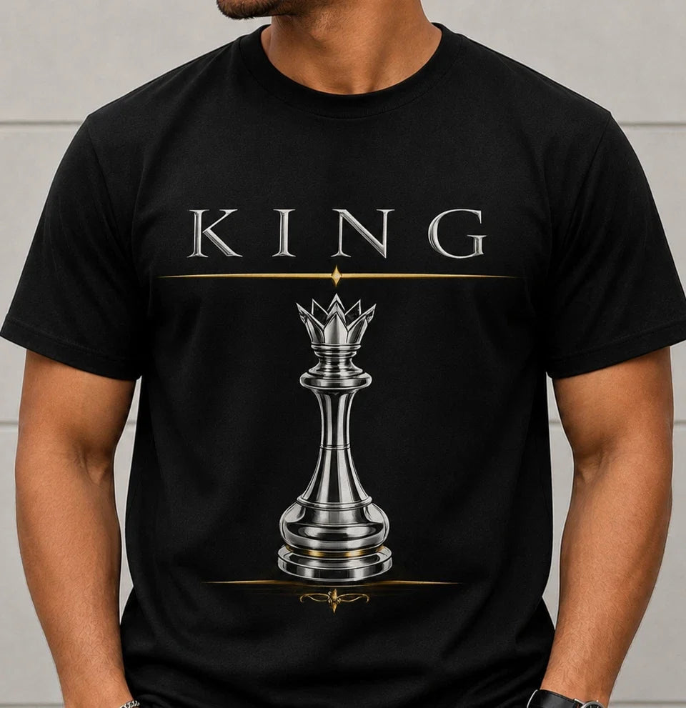 Chess King Piece Graphic T -Shirt Luxury Streetwear Tee Unisex T-shirt, Sweatshirt, Hoodie, Long Sleeve Tee - T-Shirt, Sweatshirt, Hoodie