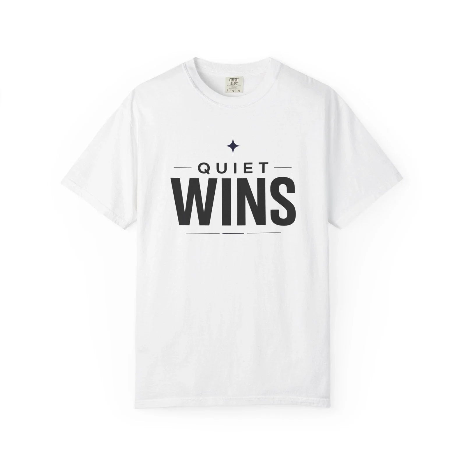 Quiet Wins Minimalist Typography T Shirt Short Sleeve Casual Shirt Unisex T-shirt, Sweatshirt, Hoodie, Long Sleeve Tee - T-Shirt, Sweatshirt, Hoodie