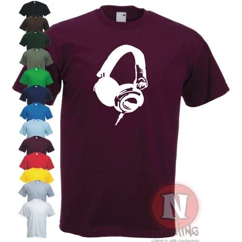 Headphones t-shirt for DJ club dance music Ibiza rave festival audio studio edm Unisex T-shirt, Sweatshirt, Hoodie, Long Sleeve Tee - T-Shirt, Sweatshirt, Hoodie